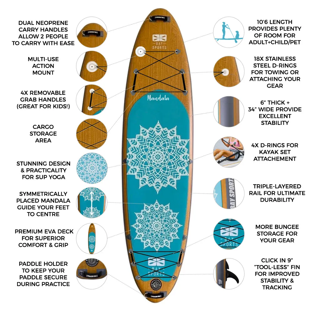 10'6" Mandala Series - Inflatable Stand Up Paddle Board