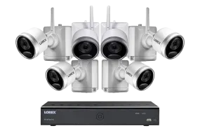 1080p Wire Free Camera System with Six Battery-Powered Cameras, 65ft Night Vision, Two-Way Audio, and a 1TB Hard Drive