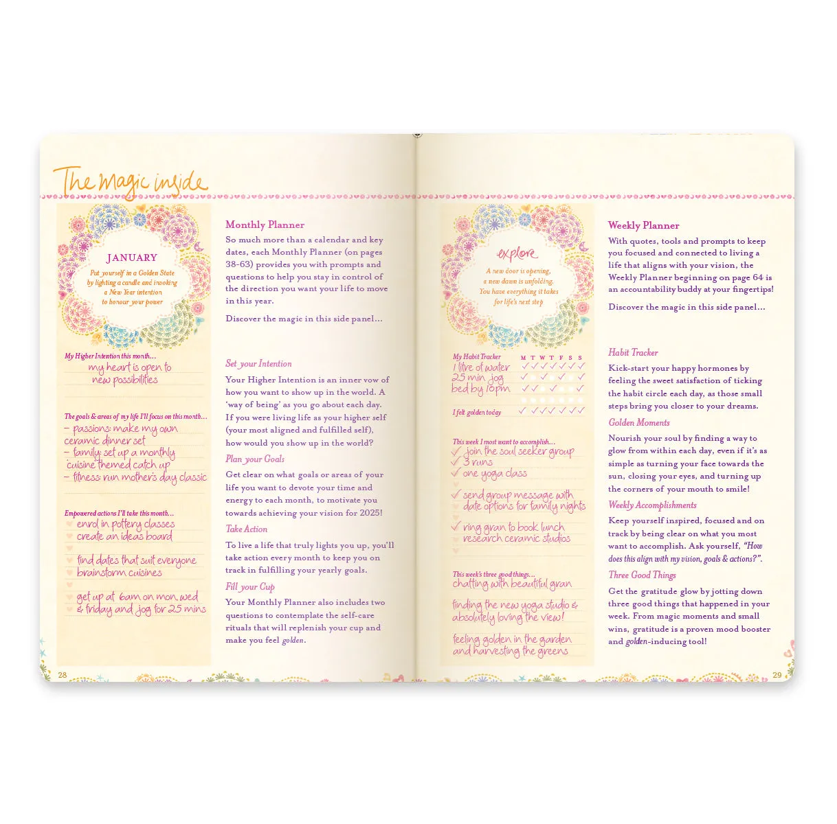 2025 Diary Planner | The Year for Joy & Happiness - Tahitian Turquoise