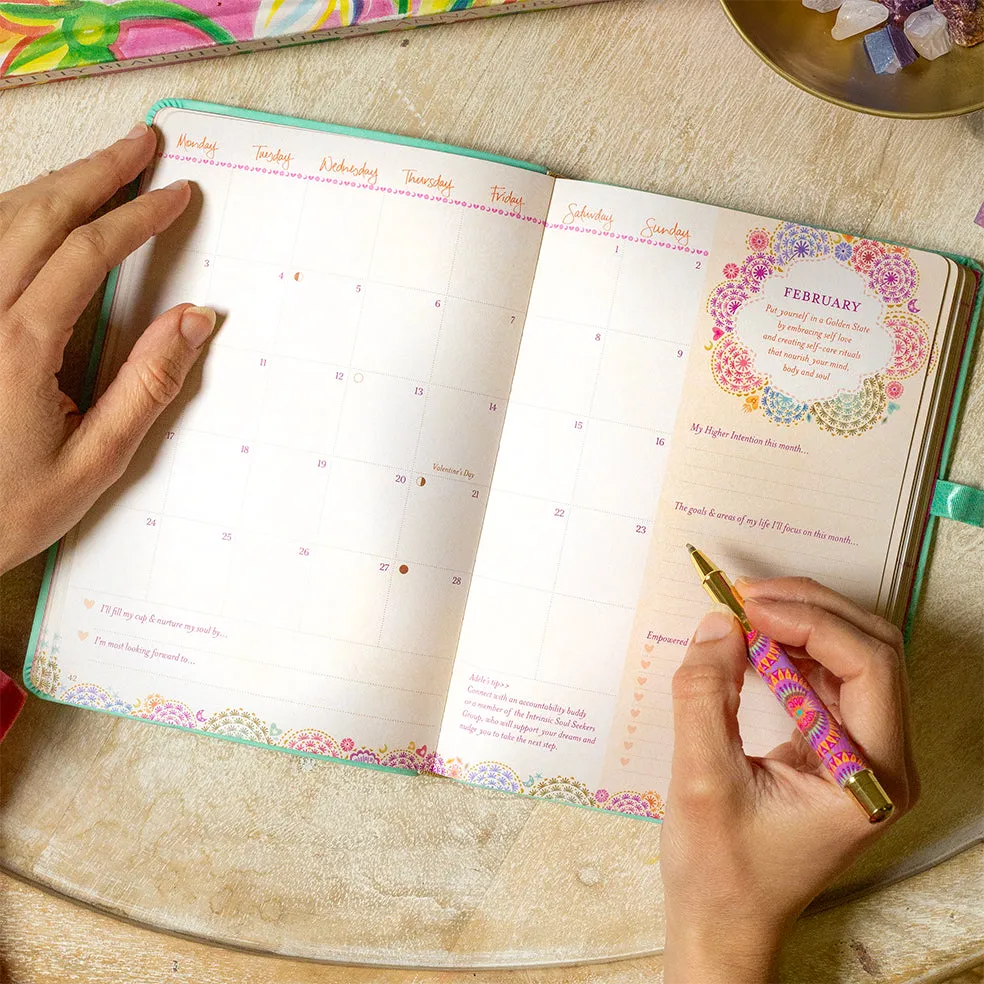 2025 Diary Planner | The Year for Joy & Happiness - Tahitian Turquoise