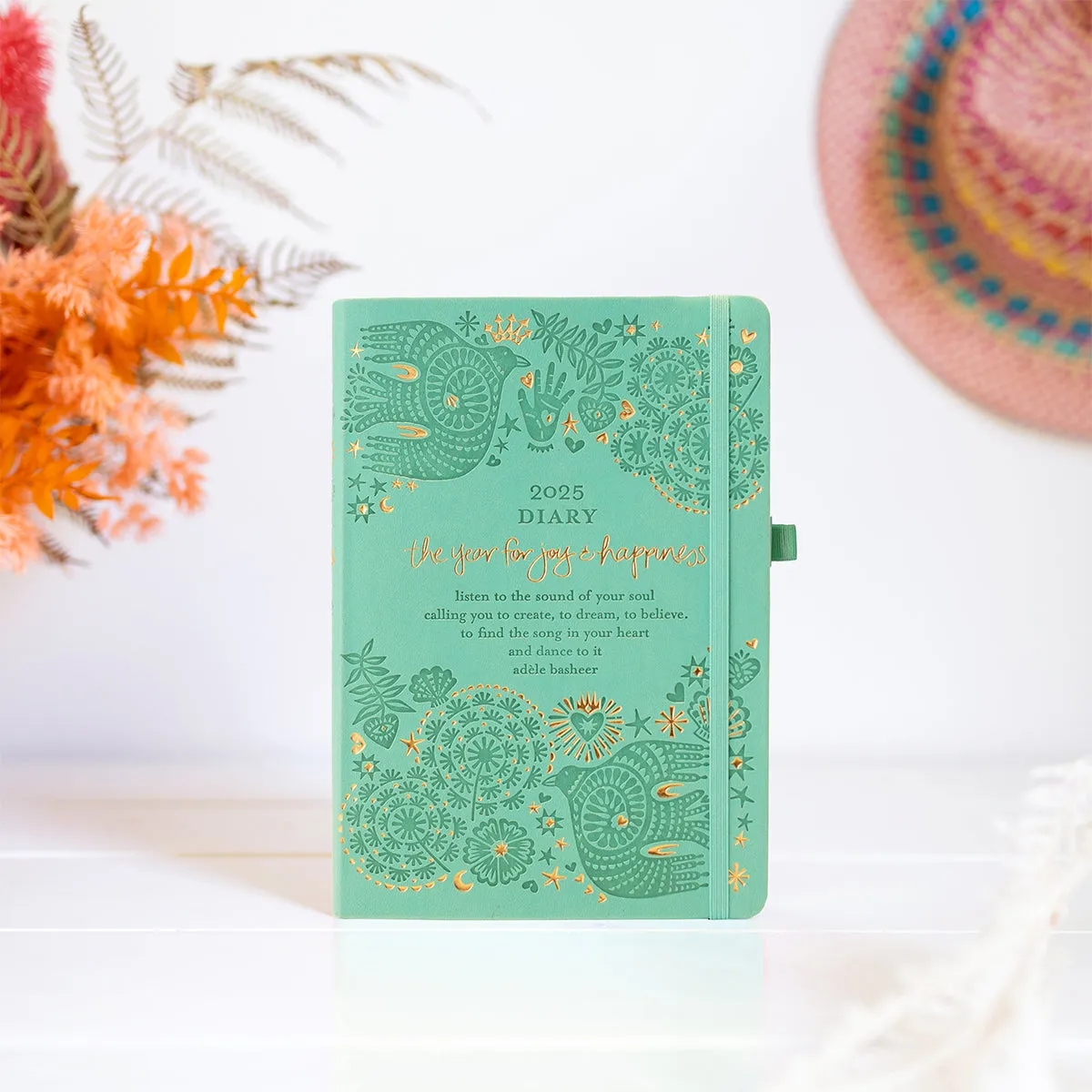 2025 Diary Planner | The Year for Joy & Happiness - Tahitian Turquoise