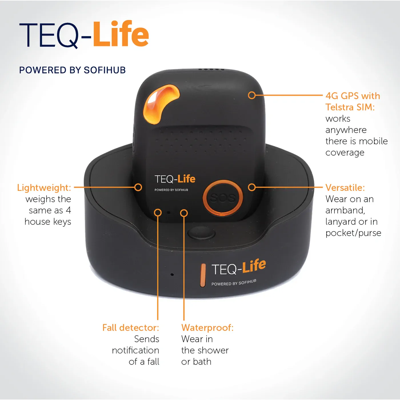 4G TEQ Life Alarm GPS and fall detection