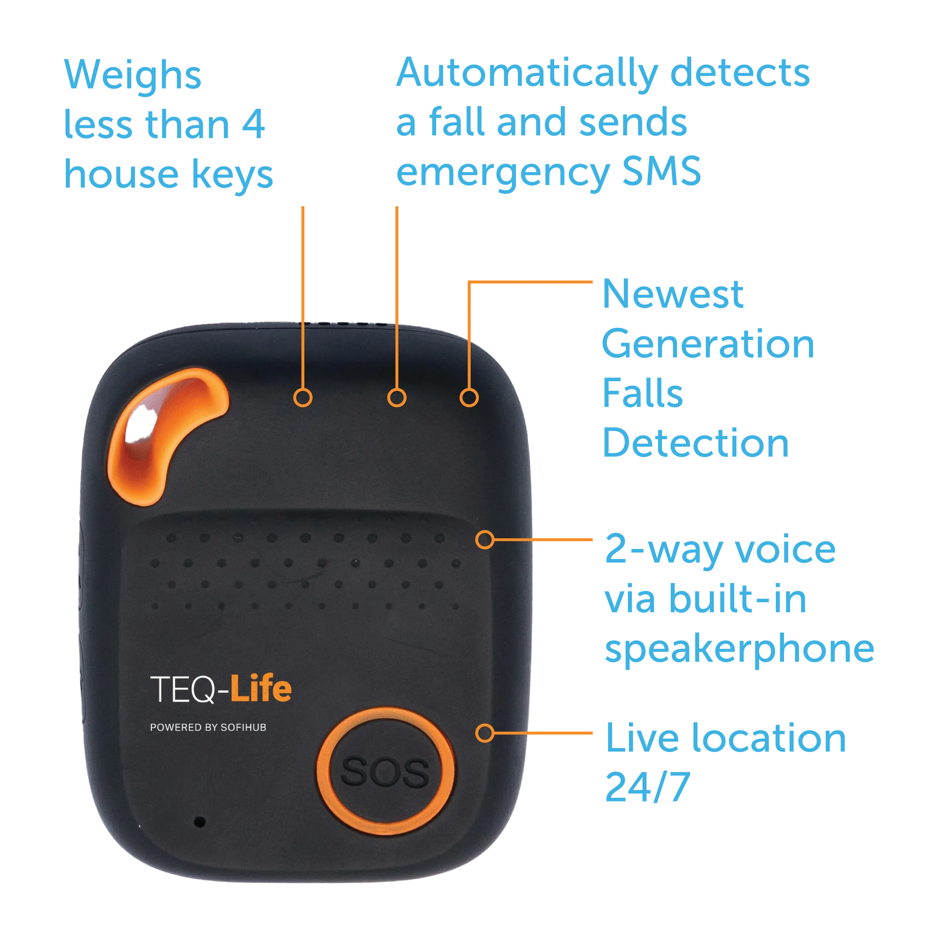 4G TEQ Life Alarm GPS and fall detection