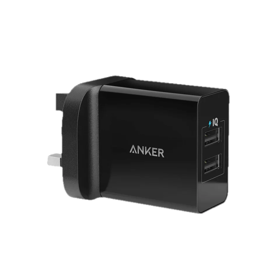 Anker PowerPort 2 Ports Wall Charger - Black