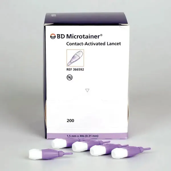 Bd Microtainer Contact-Activated Lancets Lancet Pink 21Gx1.8Mm Contactactivated 200/Pk 10Pk/Cs