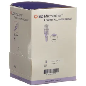 Bd Microtainer Contact-Activated Lancets Lancet Purp 30Gx1.5Mm Contactactivated 200/Pk 10Pk/Cs