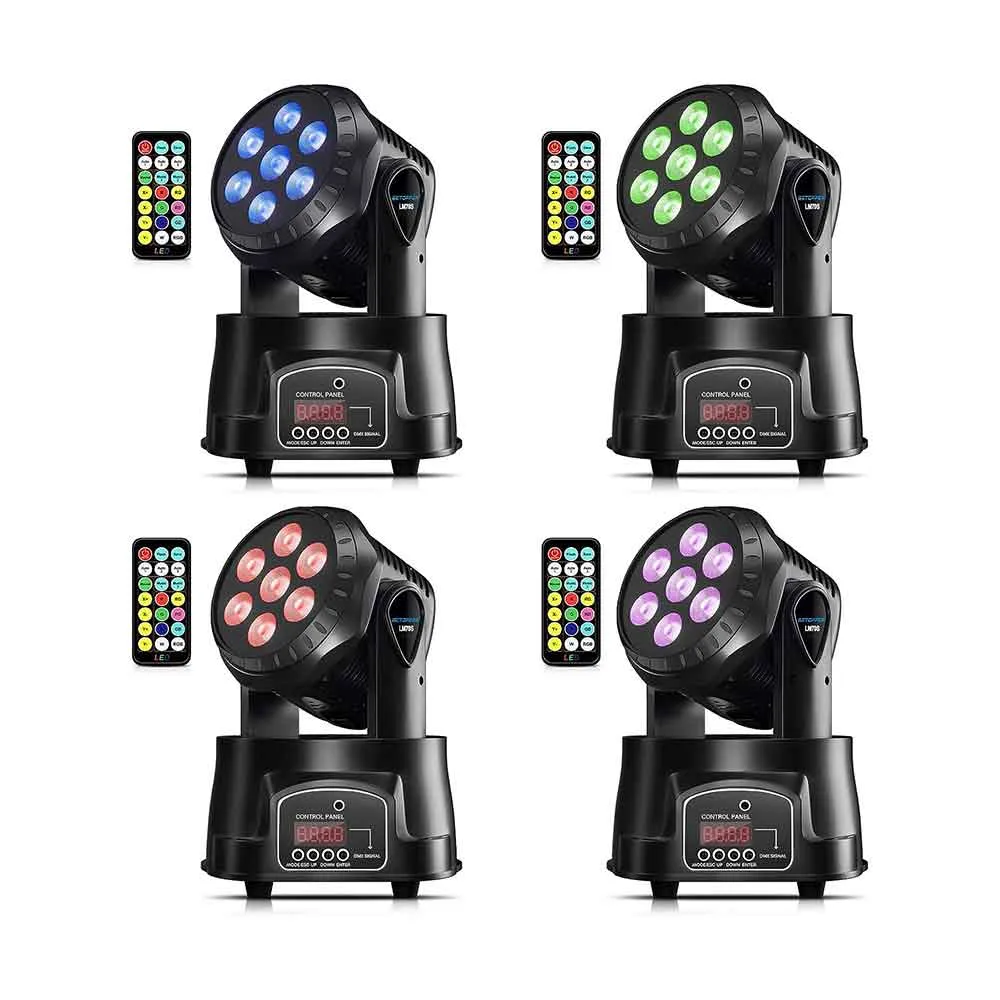 Betopper 7x8W RGBW Moving Head  Lights For KTV DJ Disco Stage