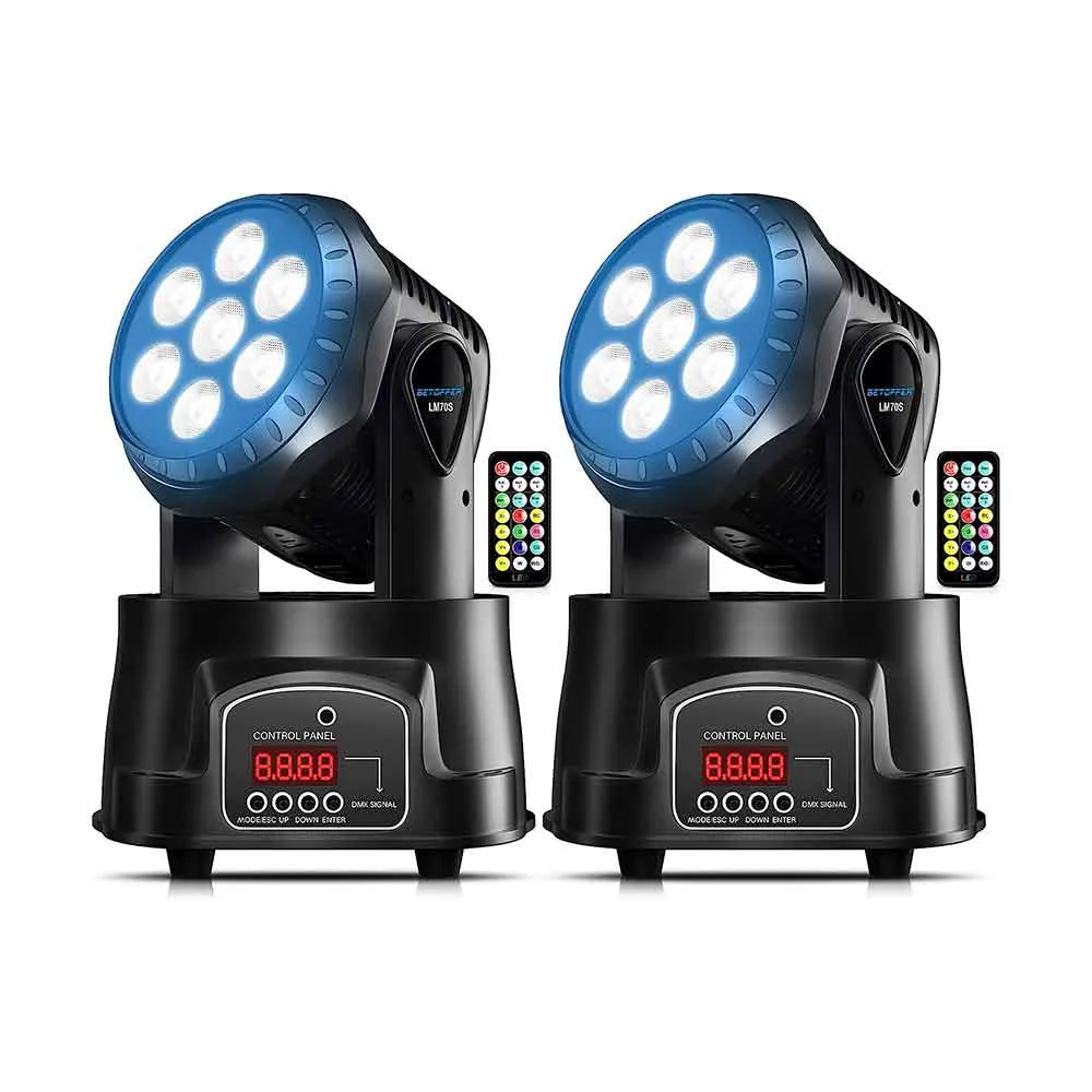 Betopper 7x8W RGBW Moving Head  Lights For KTV DJ Disco Stage