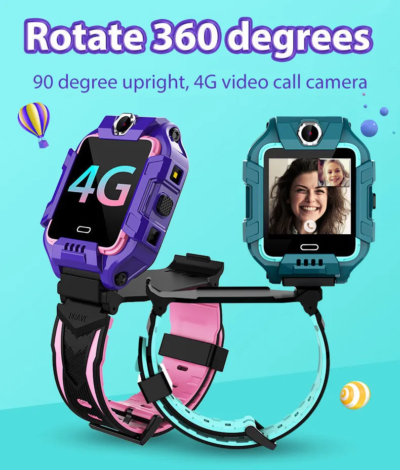 Cactus 4G Kidocall Smart Watch Purple & Pink