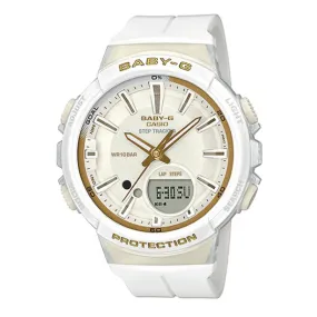 Casio Baby-G For Running Series Step Tracker White Resin Strap Watch BGS100GS-7A