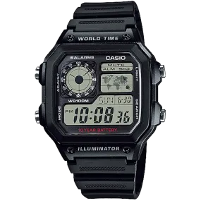 Casio Digital Watch Black AE-1200WH-1AVCF