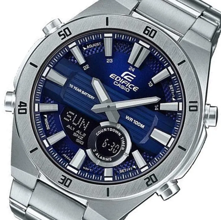 Casio Edifice Stainless Steel Blue Dial Men's Chronograph Watch - ERA110D-2A