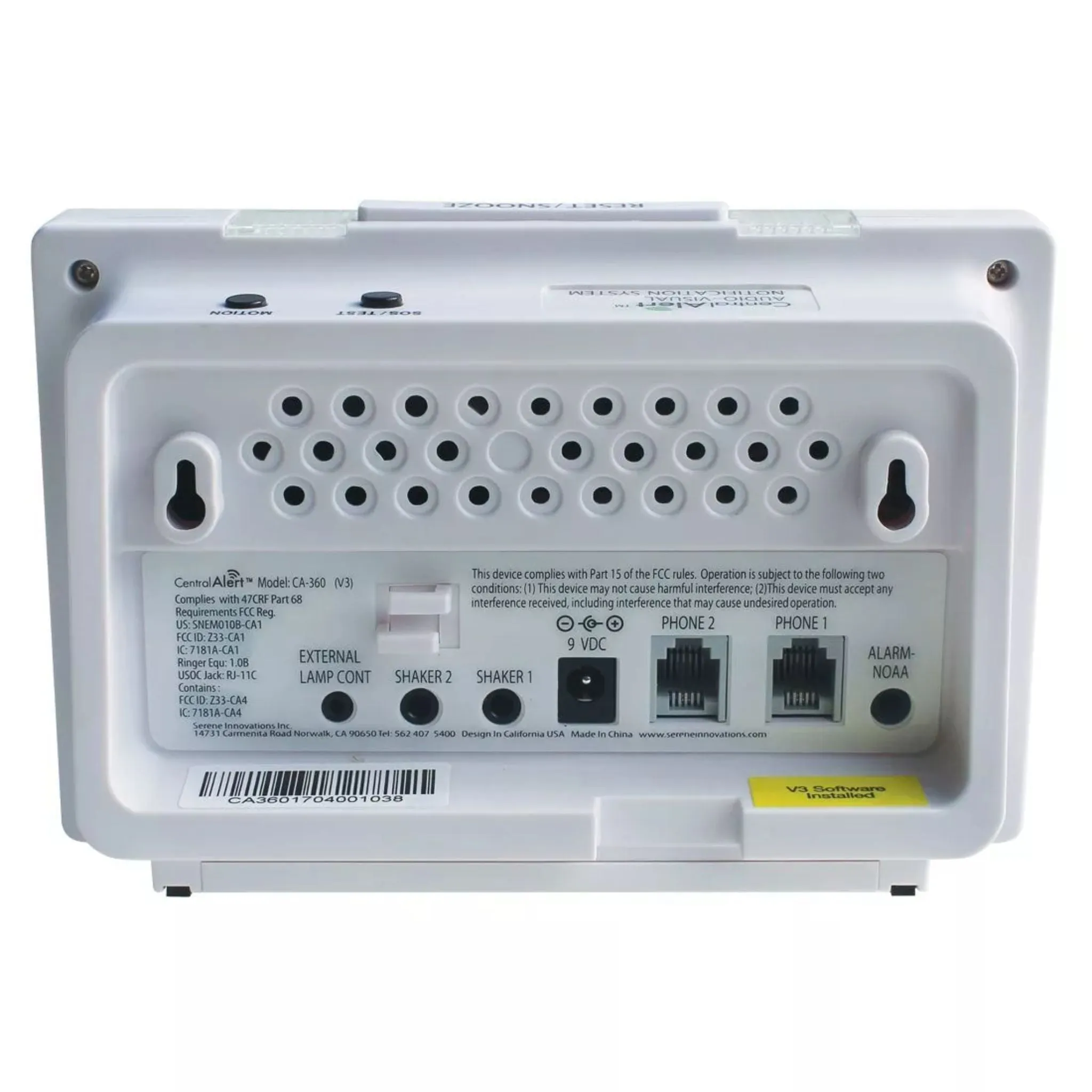 CentralAlert Wireless Notification System for Hotels Model CA-360H