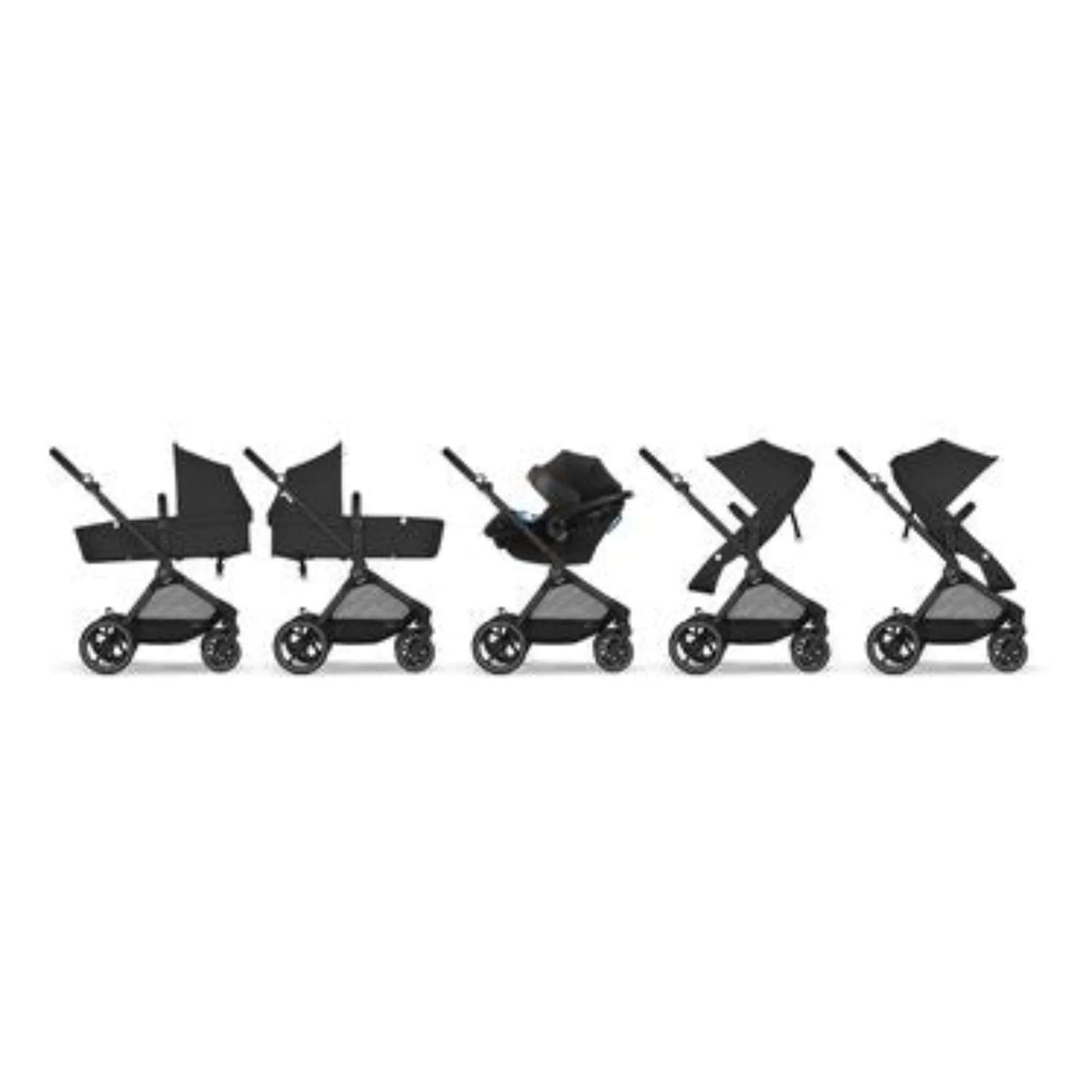 CYBEX Eos Travel System - Moon Black/Lava Stone