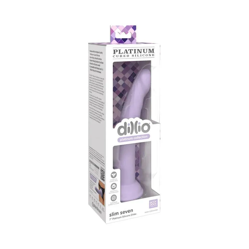 Dillio Platinum Collection Slim Seven 7 in. Silicone Dildo