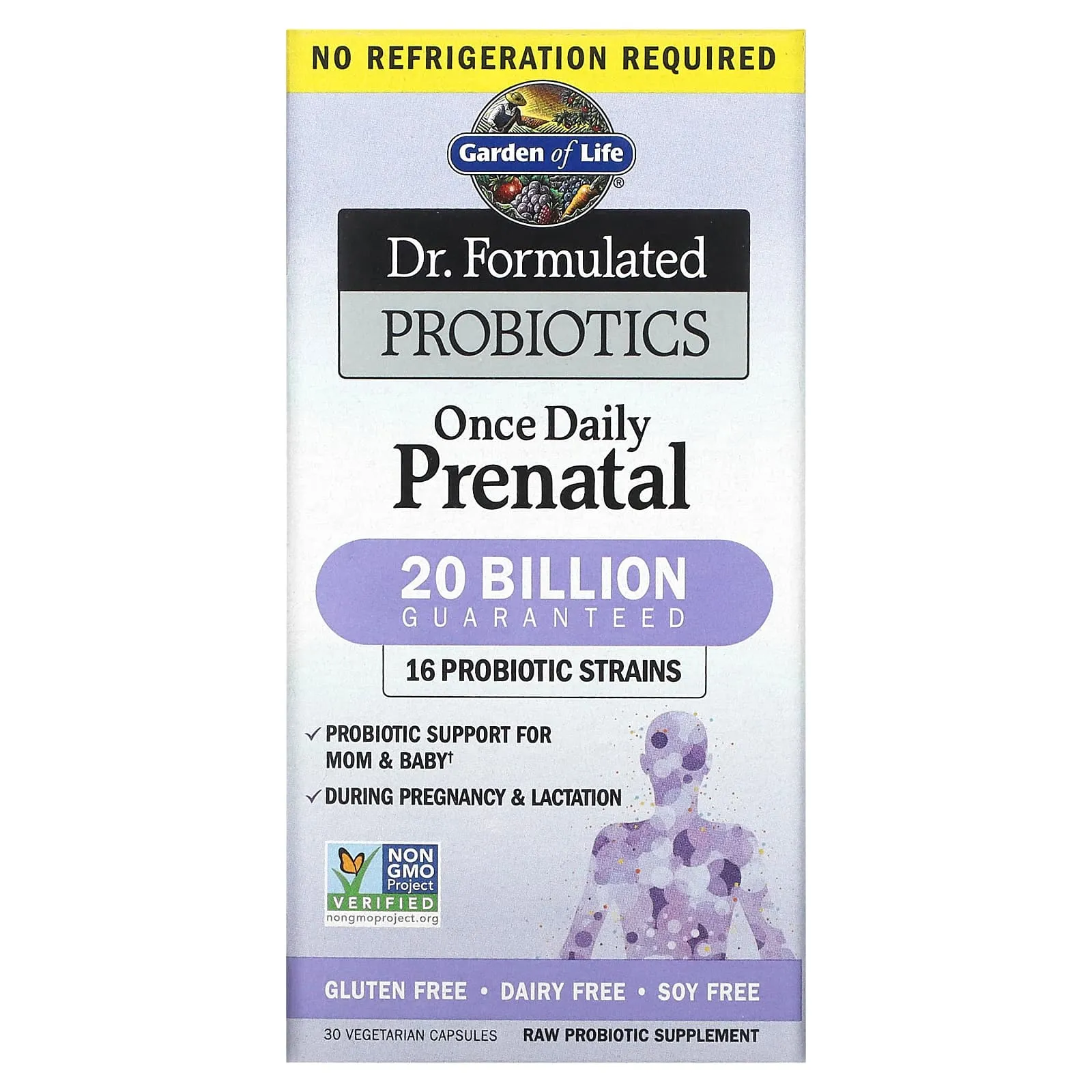 Garden Of Life, Dr. Form. Probiotics Once Daily Prenatal SS, 30 Vegetarian Capsules