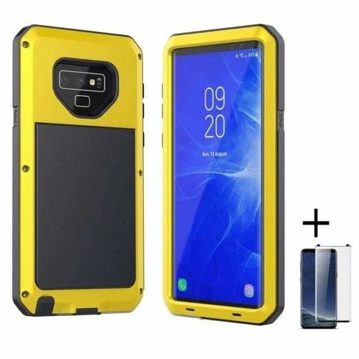 Glass Film  Full Protective luxury doom armor Case Metal Case Samsung