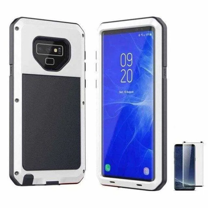 Glass Film  Full Protective luxury doom armor Case Metal Case Samsung