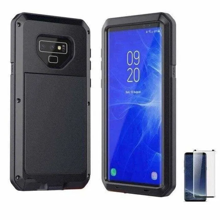 Glass Film  Full Protective luxury doom armor Case Metal Case Samsung