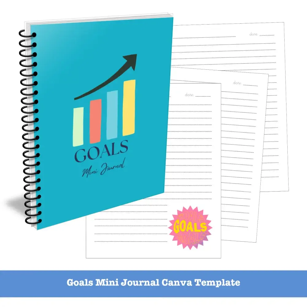 Goals Journal Canva Template - Mini PLR Journal