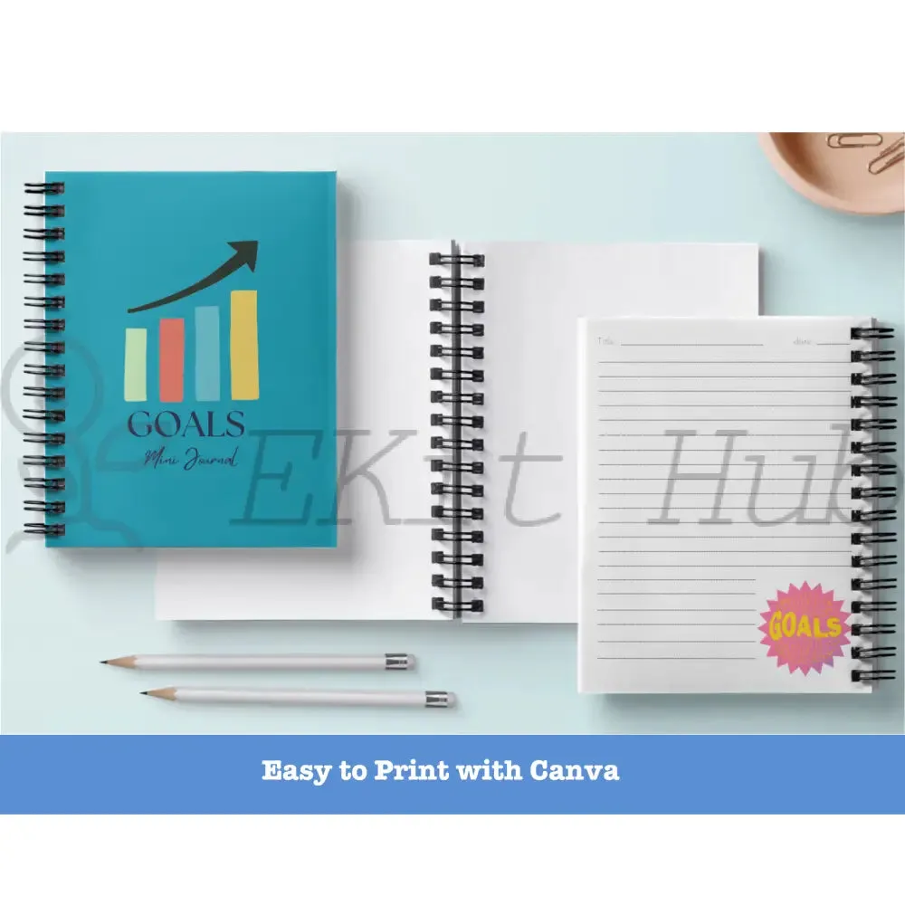 Goals Journal Canva Template - Mini PLR Journal