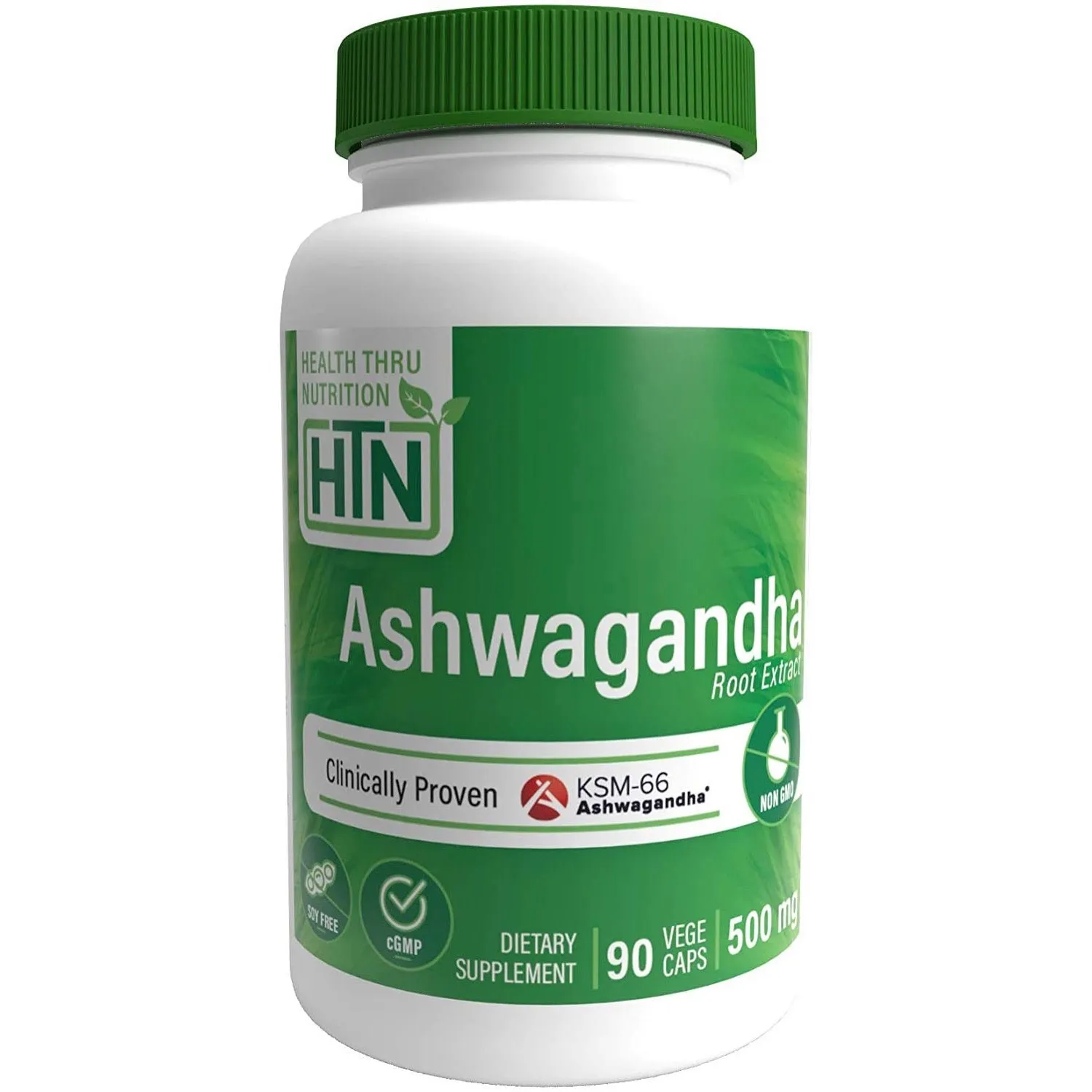 Health Thru Nutrition, Ashwagandha KSM-66 500mg (NON-GMO), 90 Veggie Capsules