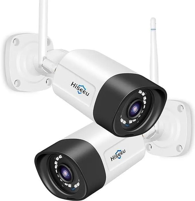 Hiseeu 3MP 5MP Surveillance Cameras, Compatible WiFi System, Work with Alexa TZ-HB312 HB315