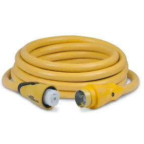 MARINCO 12998514  25' EEL 4 Conductor ShorePower Cordset, 50A 125/250V, Yellow