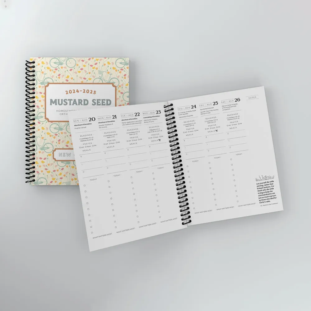 Mustard Seed Homeschool Planner | New Calendar