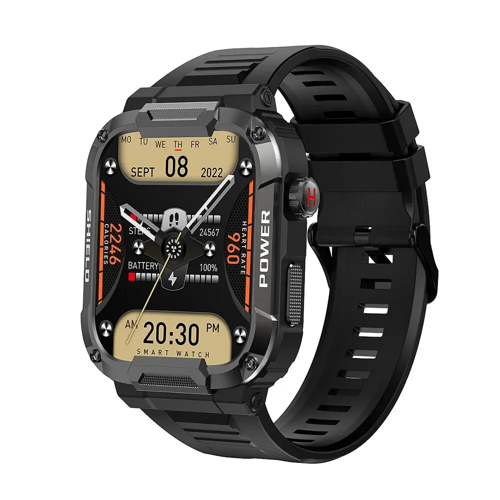 Outdoor Military Smart Watch Men Bluetooth Call Smartwatch For Xiaomi Android IOS Ip68 Waterproof Ftiness Watch