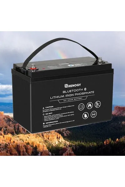 Renogy 12V 100Ah Lithium Iron Phosphate Battery with Bluetooth