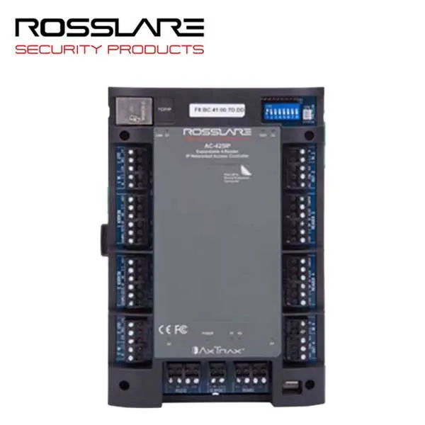 Rosslare - AC425IP - Expandable Networked Access Control Panel - DIN Housing - 4 Readers - TCP/IP - 30K Users - 20K Event History - 12VDC