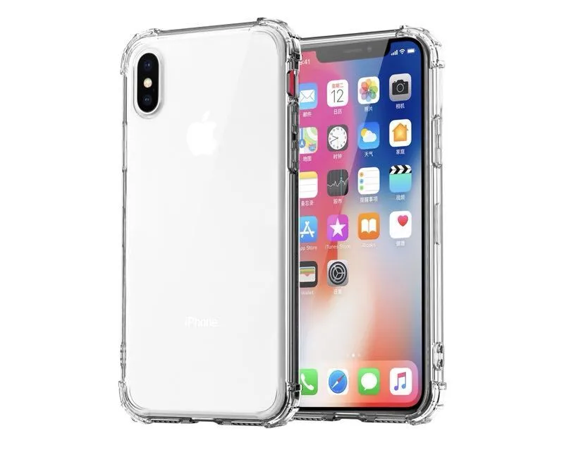 Shockproof Bumper Transparent Silicone Phone Case For iPhone