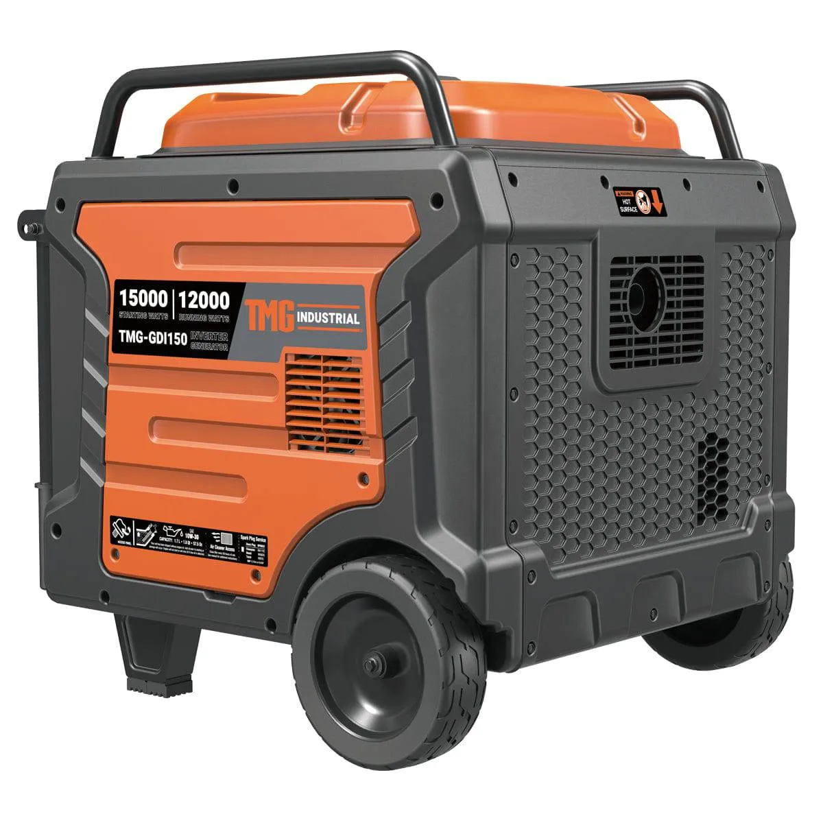 TMG Industrial 15000 Watt Digital Inverter Portable Generator, 10hrs 50% Load Run Time,  EPA Compliance, TMG-GDI150