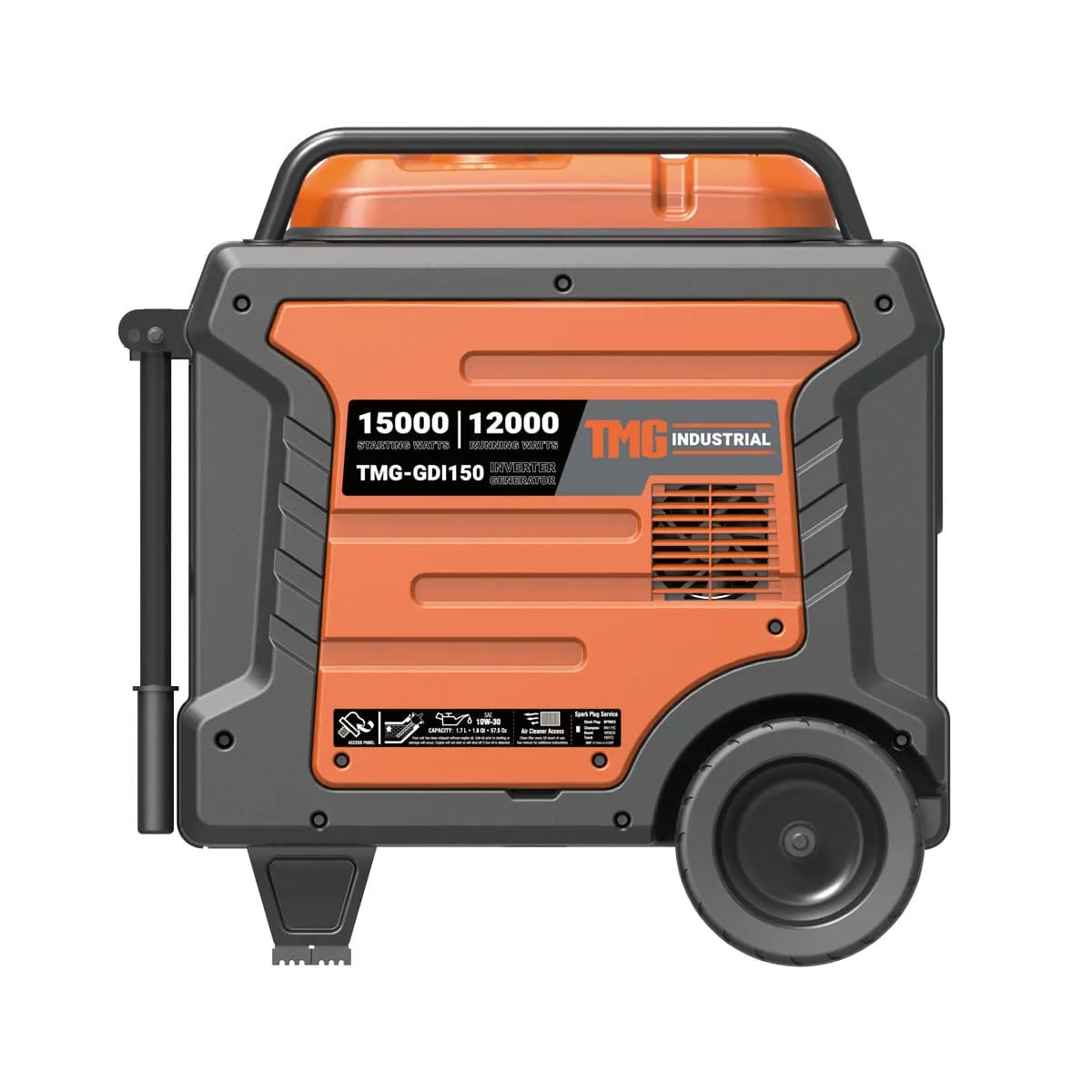 TMG Industrial 15000 Watt Digital Inverter Portable Generator, 10hrs 50% Load Run Time,  EPA Compliance, TMG-GDI150