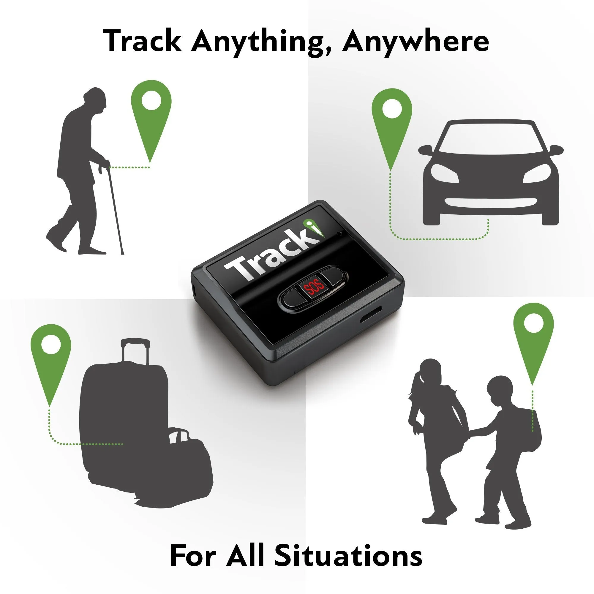 Tracki 2024 4G Model Mini Real time GPS Tracker.