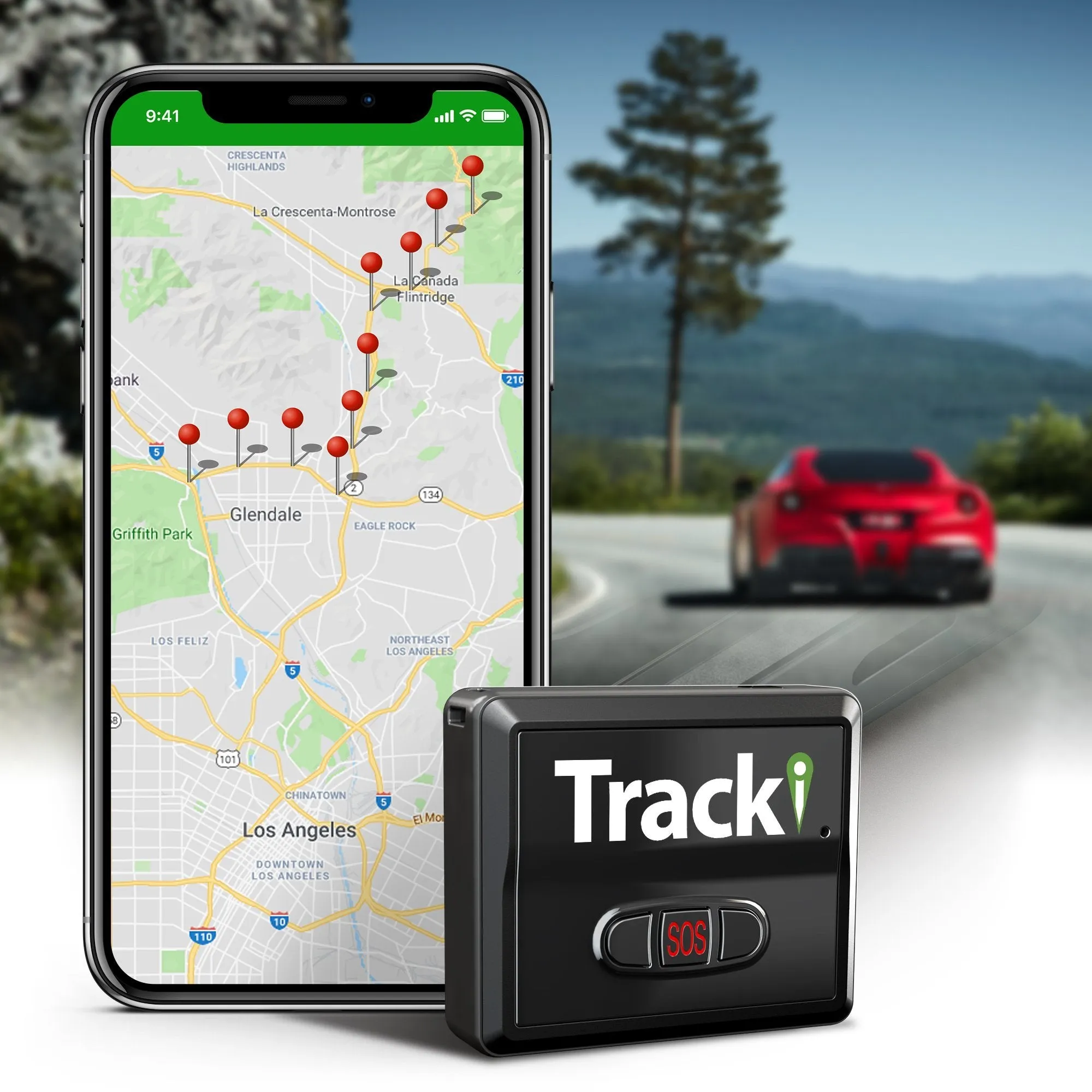 Tracki 2024 4G Model Mini Real time GPS Tracker.