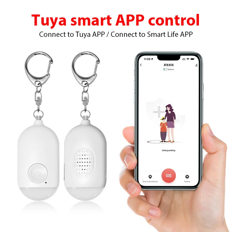 [Tuya Series] Smart Self-Defense Personal Alarm - Remote Emergency Notification to Family