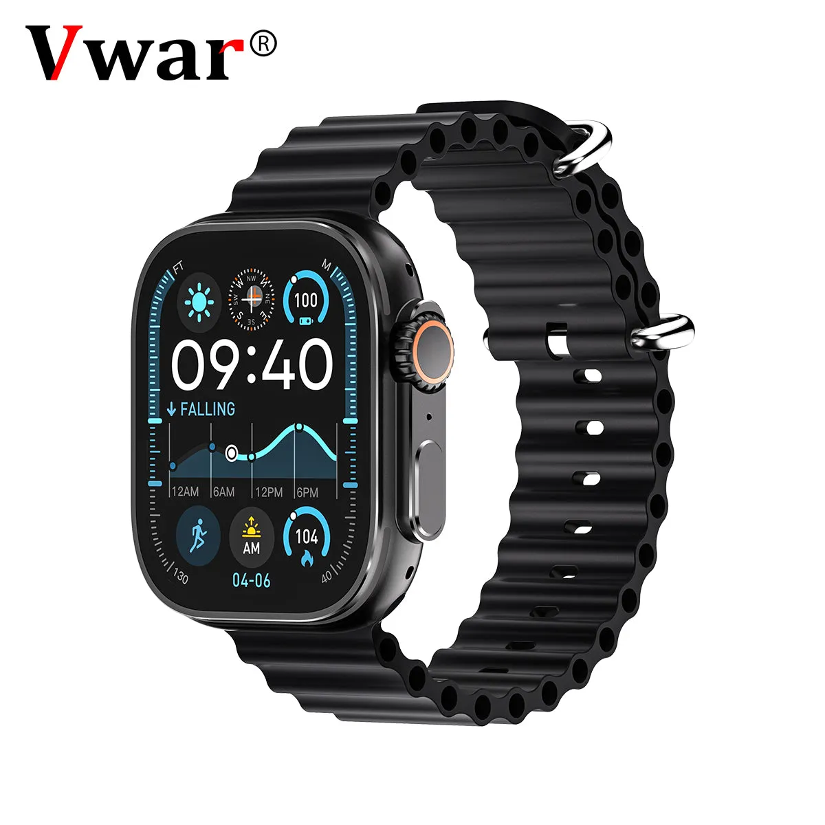 VWAR Watch Ultra 4 Pro Smartwatch 49mm Unibody Titanium Alloy Design| Support WhatsApp reply ChatGPT| 2.1" Screen| 1GB Rom