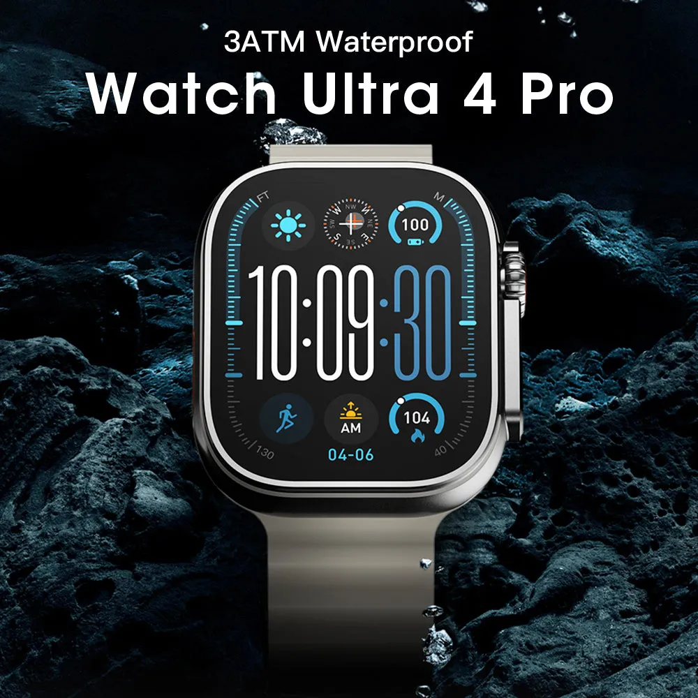 VWAR Watch Ultra 4 Pro Smartwatch 49mm Unibody Titanium Alloy Design| Support WhatsApp reply ChatGPT| 2.1" Screen| 1GB Rom